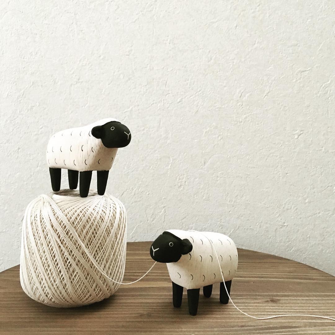 Pole pole wooden animal Sheep