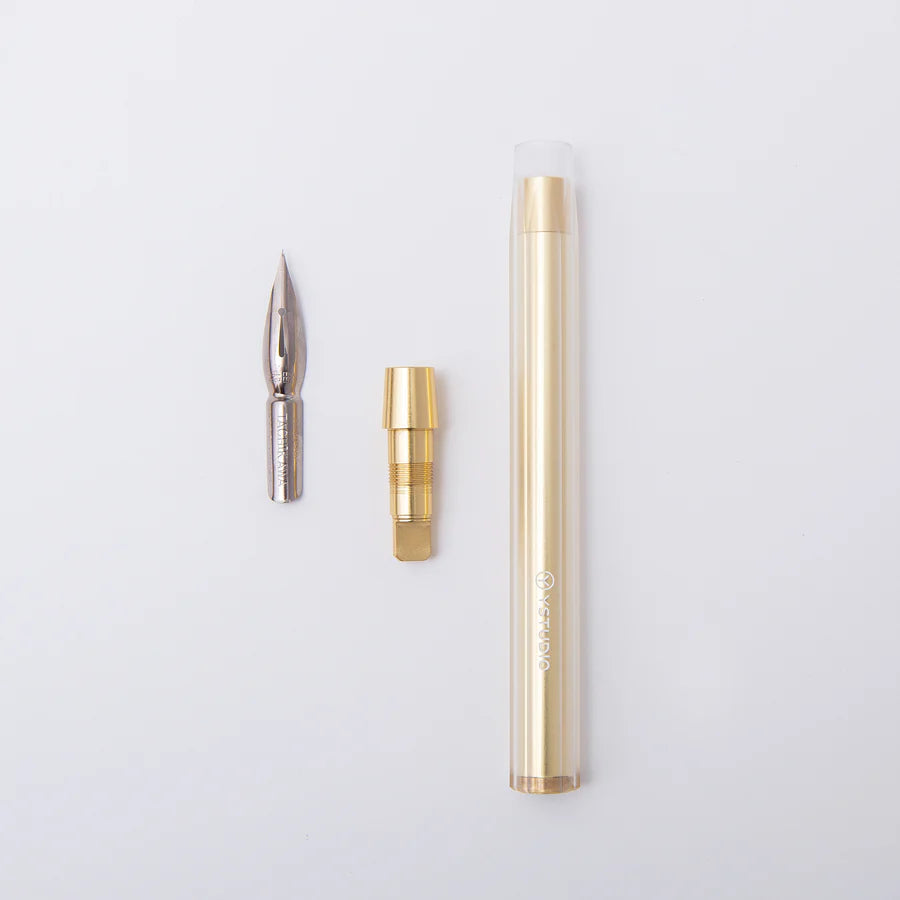 Glamour Evolve - Elemental Dip Pen - Brass Gold
