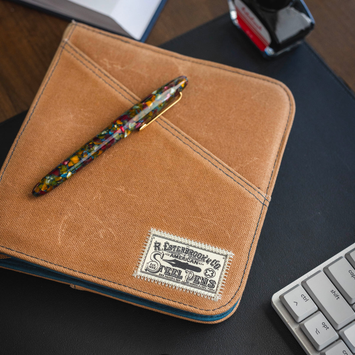 Esterbrook 20 pc zipper pen case - Tan