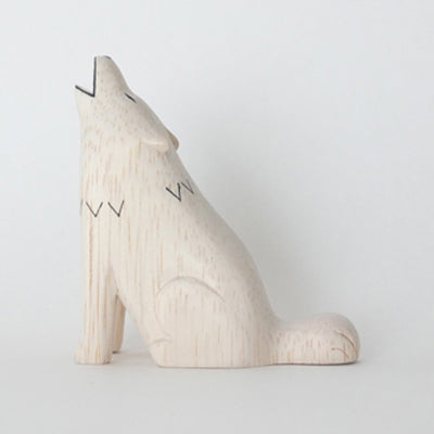 Pole pole wooden animal Wolf