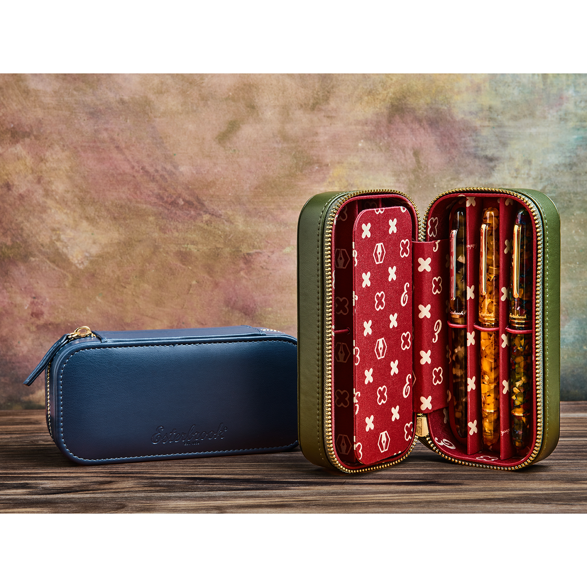 Moss Green Nook - Six Pen Case