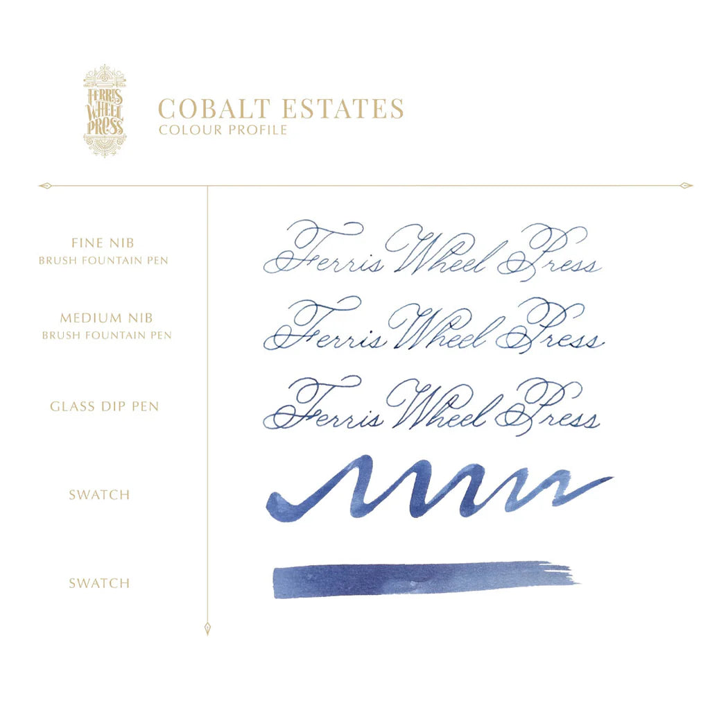 10ml Fountain Pen Ink - Cobalt Estates