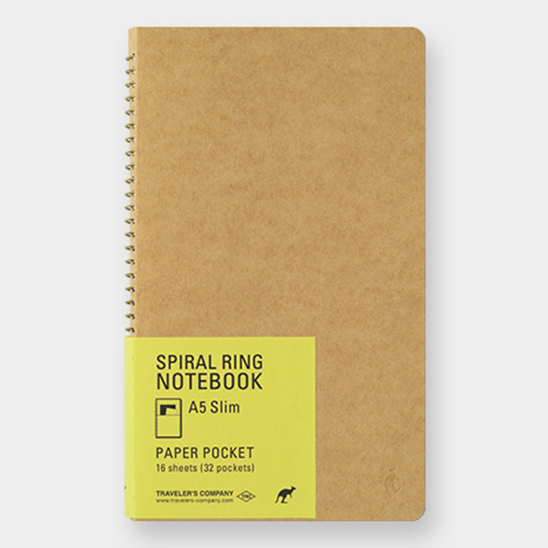 TRC SPIRAL RING NOTEBOOK <A5 Slim> Paper Pocket