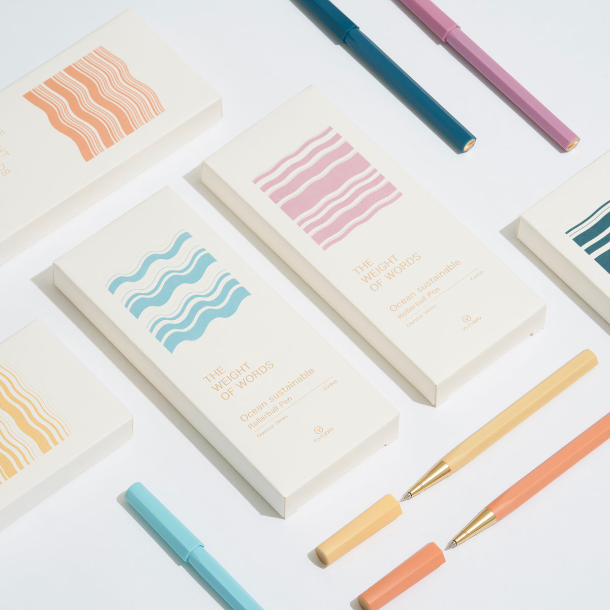 Glamour Evolve - Ocean Sustainable Rollerball Pen (Sunset Orange)
