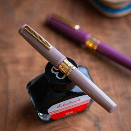 Model J Violet Ebonite with Gold trim - Fine