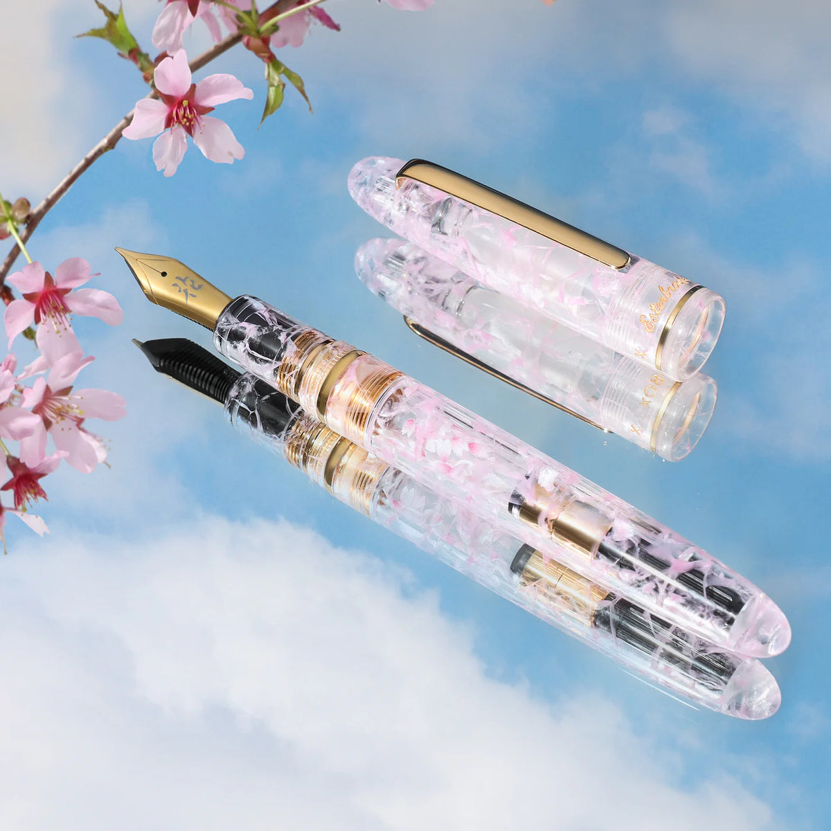 BUNGUBOX x Esterbrook Kachofugetsu Flower Fountain Pen, Broad Nib