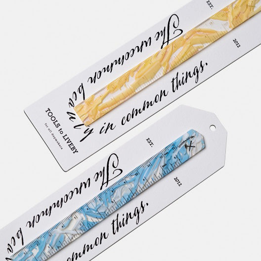 ruler / blue & white