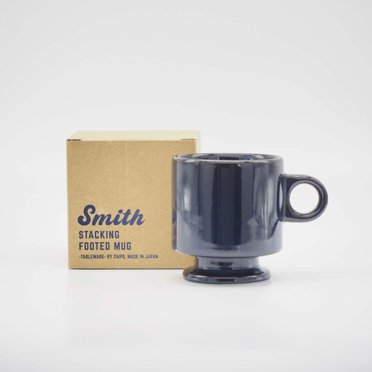 Smith stacking Footed mug - navy