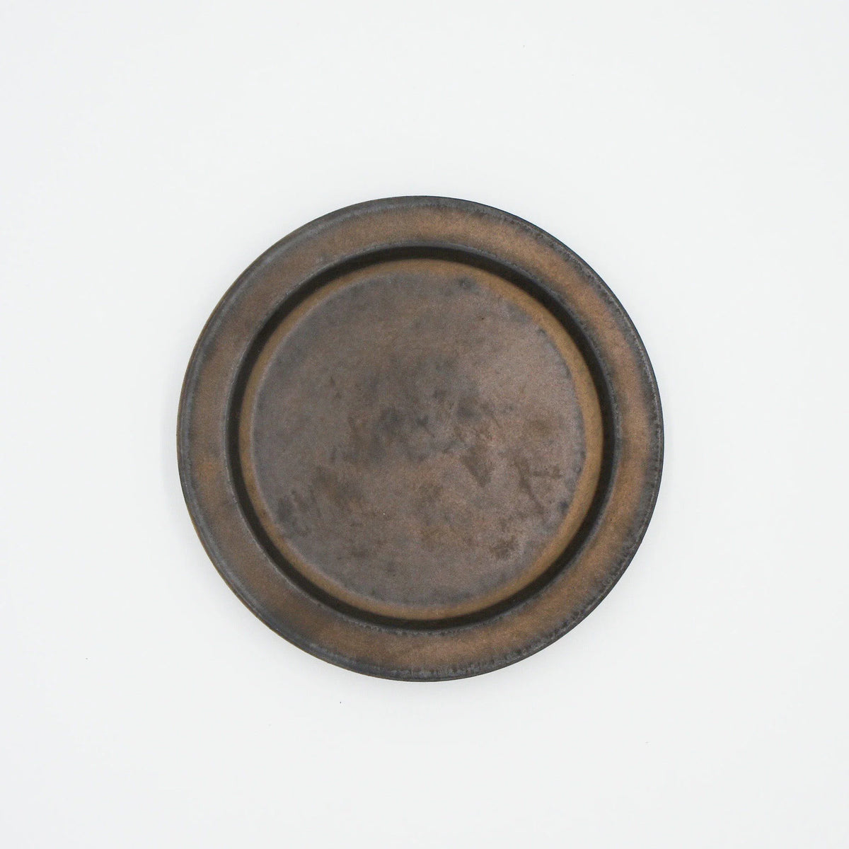 Ancient pottery plate S brass