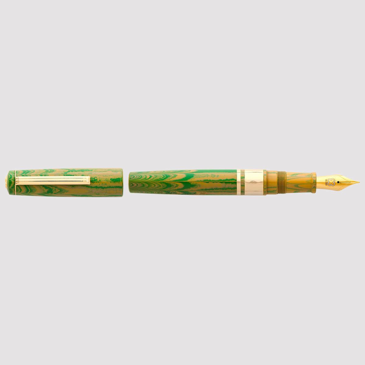 Model J Lotus Green Ebonite with Gold trim