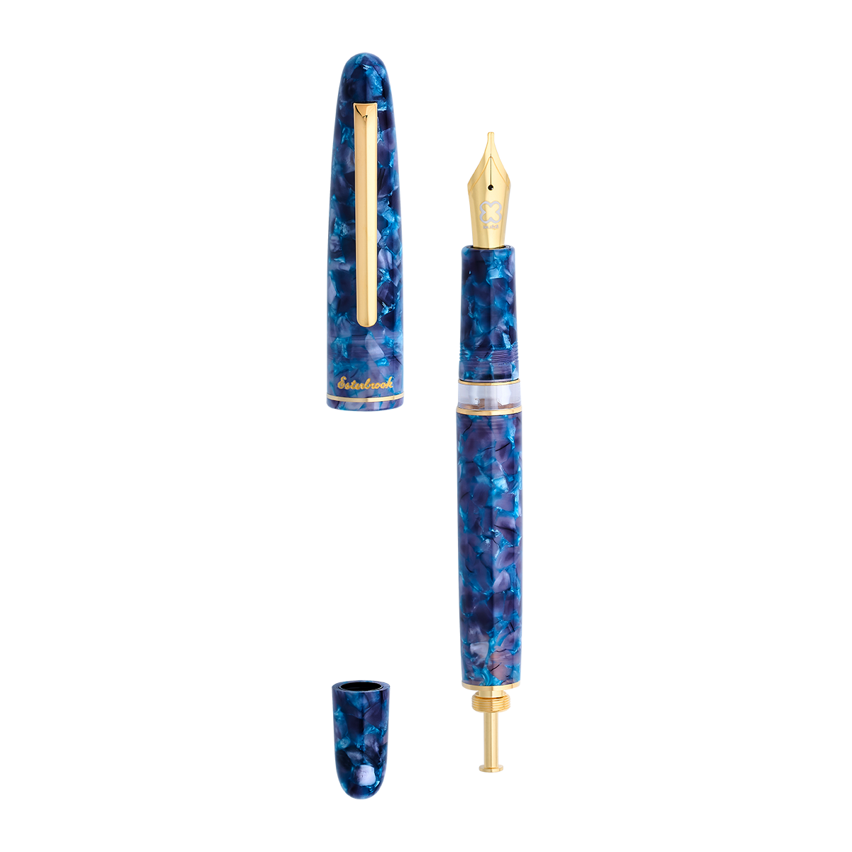Esterbrook Blue Moon Estie, Piston Button Model - M