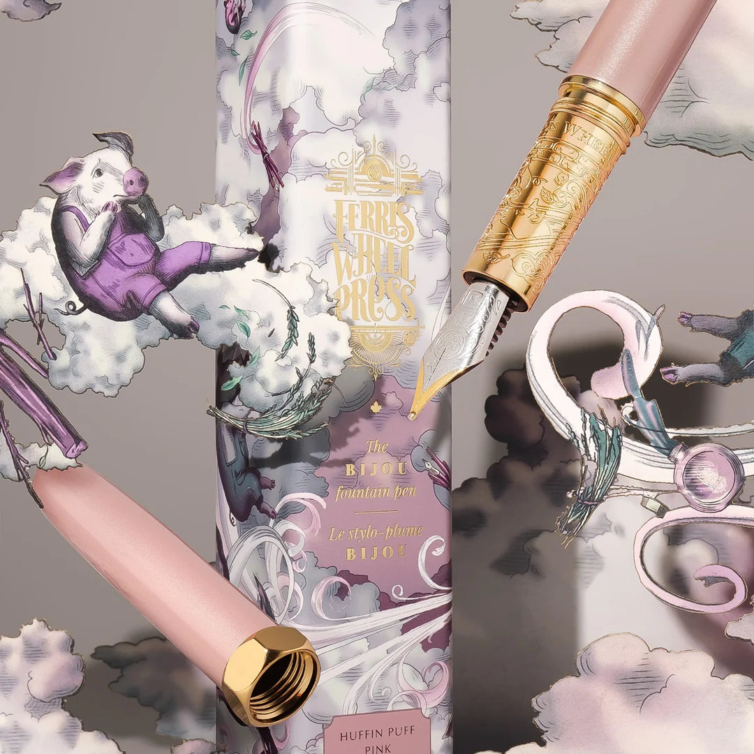 Bijou Fountain Pen - Huffin Puff Pink - Medium