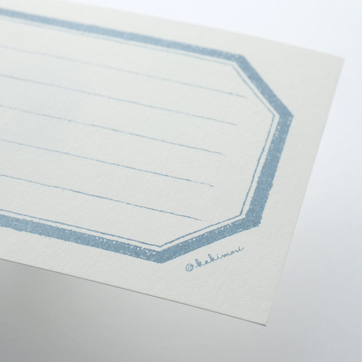 Single note Lined Blue grey