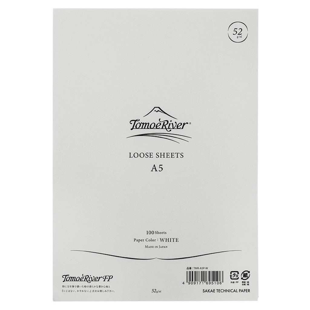 Tomoeriver Loose Sheet Plain / A5 / White / 52 g/m2