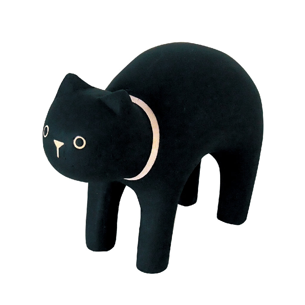 Pole pole wooden animal Black cat