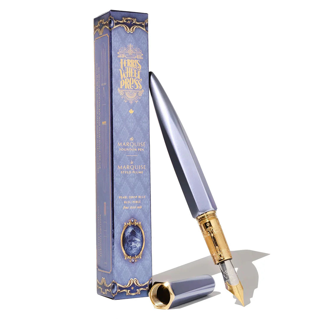 The Marquise Fountain Pen - Pearl Drop Blue - Fine