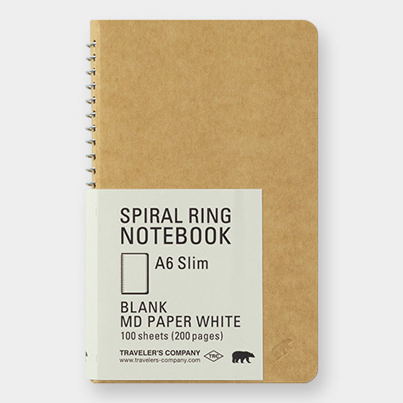TRC SPIRAL RING NOTEBOOK <A6 Slim> MD White