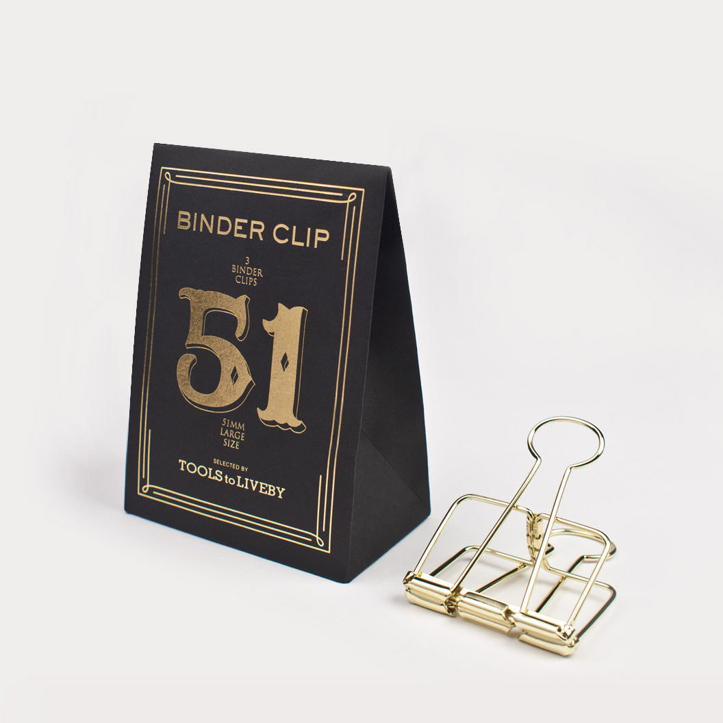 clip 51mm / golden / 3pcs per pack