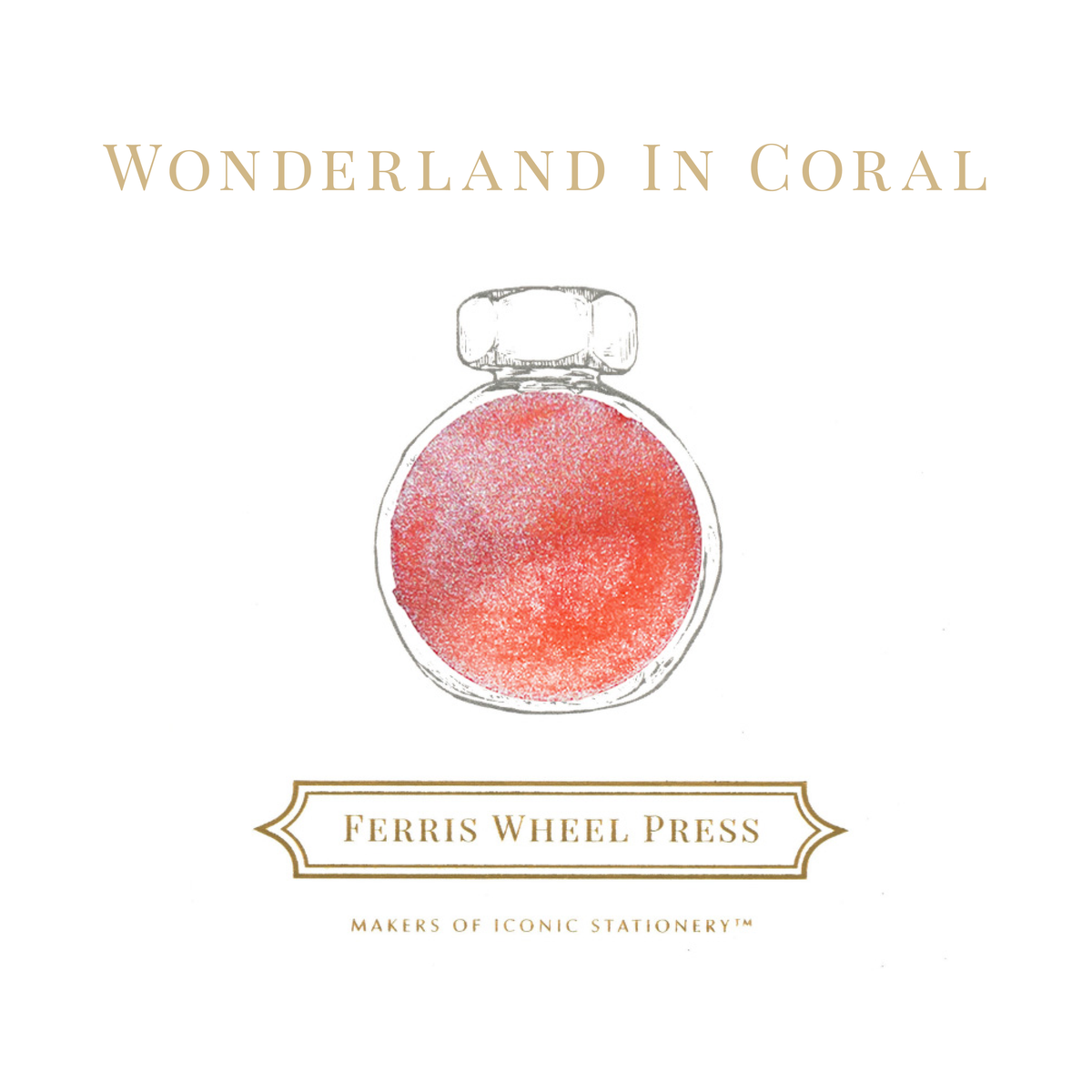 38ml Fountain Pen Ink - Wonderland In Coral