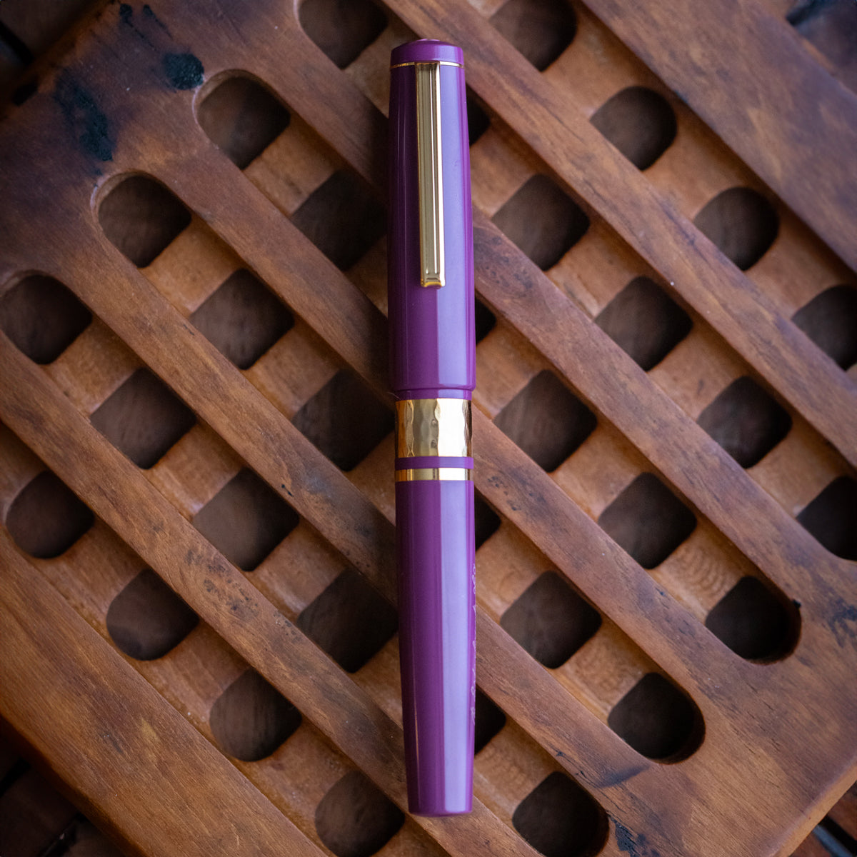 Model J Blackberry Ebonite with Gold trim - Fine